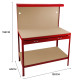 Workbench with Pegboard, Drawer &amp; Light – Red