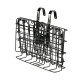 Foldable Bike Front Rear Basket Metal Bicycle Handlebar Shopping Carrier for Cycling - Black
