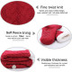 Winter Ladies Non Slip Soft Cozy Slipper Socks Fleece Lined Fluffy and Furry Knitted Warm Home Socks, Red