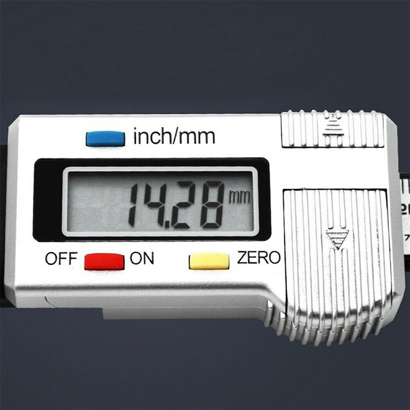 0-25mm LCD Digital Tyre Depth Gauge Caliper Tread Motorbike Car Truck Tester Measurer - Silver