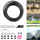 Misting Cooling System Misting Line with 20 Copper Metal Mist Nozzles for Patio Garden Greenhouse - 20m