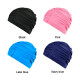Men and Women Soft Drape Elastic Swimming Cap Hat Fit for Long Hair Dreadlocks - Lake Blue