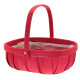 Red Softwood Trug &amp; Folding Handle 24.5cm