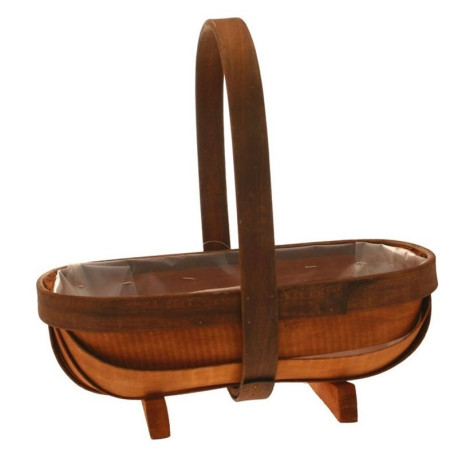 Stained Softwood Trug Basket 25.5cm x 8.5cm