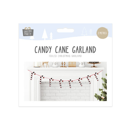Foiled Candy Cane Garland (2m)
