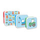 Pack of 3 Boys Printed Food Boxes (Space &amp; Construction Assorted)