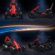 12V Electric Go Kart for Kids, Ride-On Racing Go Kart with Forward Reversing, Rechargeable Battery, 2 Speeds, for Boys Girls Age