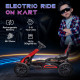 12V Electric Go Kart for Kids, Ride-On Racing Go Kart with Forward Reversing, Rechargeable Battery, 2 Speeds, for Boys Girls Age
