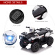 12V Kids Quad Bike with Forward, Reverse Functions, Ride-On ATV w/ Music, LED, Headlights, for Ages 3-5 Years - White