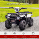 12V Kids Quad Bike with Forward, Reverse Functions, Ride-On ATV w/ Music, LED, Headlights, for Ages 3-5 Years - White