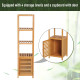140cm Tall Bathroom Cabinet, Freestanding Storage Unit w/ 3 Shelves, Utility Organiser Cupboard for Home Kitchen