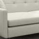 165cm 3 Seater Sofa for Living Room, Modern Fabric Couch, Tufted Small Couch Sofa Settee with Steel Legs and 2 Storage Pockets f