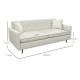 165cm 3 Seater Sofa for Living Room, Modern Fabric Couch, Tufted Small Couch Sofa Settee with Steel Legs and 2 Storage Pockets f
