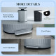 20L Metal Kitchen Bin, with Soft-Close Lid - Grey