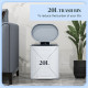 20L Metal Kitchen Bin, with Soft-Close Lid - Grey