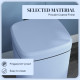 20L Modern Boxy Metal Home Kitchen Bin - Light Blue