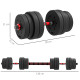 30kg 2 IN 1 Adjustable Dumbbells Weight Set, Dumbbell Hand Weight Barbell for Body Fitness, Lifting Training for Home, Office, G