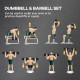 30kg 2 IN 1 Adjustable Dumbbells Weight Set, Dumbbell Hand Weight Barbell for Body Fitness, Lifting Training for Home, Office, G