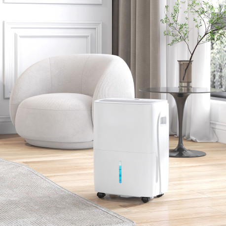 30L/Day Dehumidifier with Auto-Clean Filter, Continuous Drainage, 4L Water Tank, 24H Timer, Digital Humidity Display, Dehumidifi