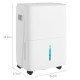 30L/Day Dehumidifier with Auto-Clean Filter, Continuous Drainage, 4L Water Tank, 24H Timer, Digital Humidity Display, Dehumidifi