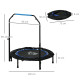 40&quot; Foldable Mini Fitness Trampoline, with Adjustable Foam Handle, Blue