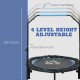 40&quot; Foldable Mini Fitness Trampoline, with Adjustable Foam Handle, Blue