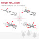 5FT Prelit Artificial Snow Flocked Christmas Tree with Warm White LED Light, Holiday Home Xmas Decoration, Green White