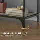 Four Split-Shelf Minimalistic Bookcase - Grey/Black