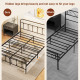 King Size Minimalistic Metal Bed Frame - Black