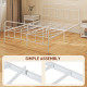 King Size Minimalistic Metal Bed Frame - White