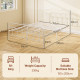King Size Minimalistic Metal Bed Frame - White