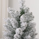 6ft Artificial Snowy Pencil Christmas Tree - White