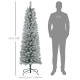 6ft Artificial Snowy Pencil Christmas Tree - White