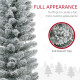 6ft Artificial Snowy Pencil Christmas Tree - White