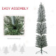 6ft Artificial Snowy Pencil Christmas Tree - White