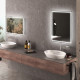 70 x 50cm LED Bathroom Mirror with Lights, Dimmable Makeup Mirror, Vanity Mirror with 3 Colour, Smart Touch, Anti-Fog