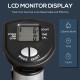 Adjustable Twist Stepper Fitness Step Machine, LCD Screen, Height-Adjust Handlebars, Home Gym, Silver and Black
