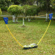 Portable Folding Badminton Net Set with 4 Badminton Rackets and 2 Nylon Shuttlecocks, for Adults Kids Indoor Outdoor Exercise Tr