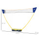 Portable Folding Badminton Net Set with 4 Badminton Rackets and 2 Nylon Shuttlecocks, for Adults Kids Indoor Outdoor Exercise Tr