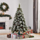 Indoor Christmas Tree Artificial Berry Xmas Decoration with Metal Stand and 184 Tips (5FT(150CM))