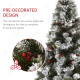 Indoor Christmas Tree Artificial Berry Xmas Decoration with Metal Stand and 184 Tips (5FT(150CM))