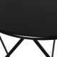 Round Side Table, Minimalist End Table with Steel Frame, Small Coffee Table for Living Room, Bedroom, Black