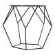Round Side Table, Minimalist End Table with Steel Frame, Small Coffee Table for Living Room, Bedroom, Black
