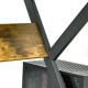 Industrial Computer Desk with Monitor Stand, 70 x 60cm Compact Desk for Small Spaces, Home Office Desk, Rustic Brown