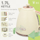 Kettle and Toaster Set, 1.7L 3000W Fast Boil Jug Kettle with Auto Shut Off, 4 Slice Toaster with 7 Level Browning Controls &amp; Cru