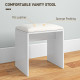 Dressing Table with Mirror and Stool, Vanity Table, Modern Makeup Desk with Drawer, Storage Cabinet and Adjustable Shelf for Bed