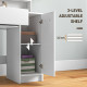 Dressing Table with Mirror and Stool, Vanity Table, Modern Makeup Desk with Drawer, Storage Cabinet and Adjustable Shelf for Bed