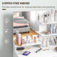 Dressing Table with Mirror and Stool, Vanity Table, Modern Makeup Desk with Drawer, Storage Cabinet and Adjustable Shelf for Bed