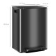60L Dual Compartment Stainless Steel Bin, with Deodoriser Holders - Black