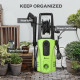 DURHAND 1800W High Pressure Washer, 150 Bar Pressure, 510 L/h Flow, High-Performance Portable Power Jet Wash Cleaner Green